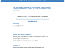 Tablet Screenshot of checkscammail.com
